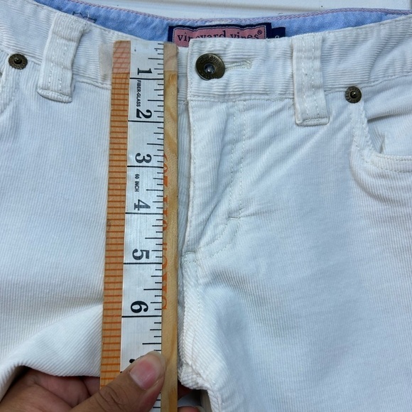 VINEYARD VINES BY SHEP & IAN SAYLOR FIT CORDUROY PANTS WHITE SIZE 0 - Picture 10 of 13